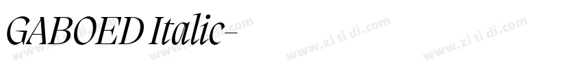 GABOED Italic字体转换